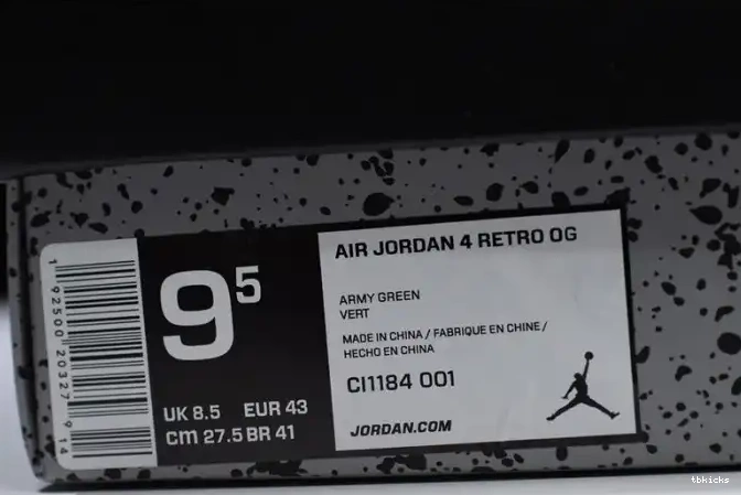Cheap TB Retro Air 4 Jordan Black CI1184-001 Laser 0426